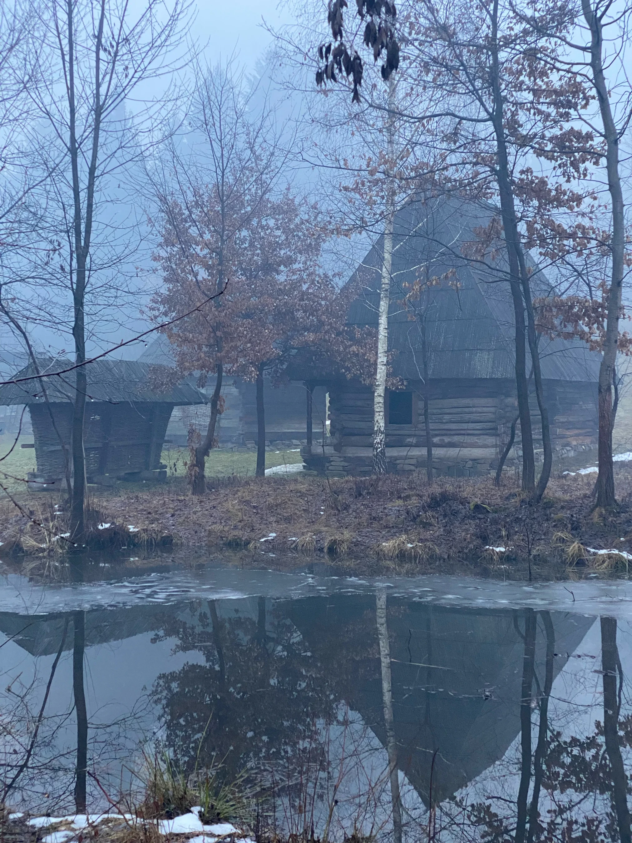 Old house in Maramures on moody weather